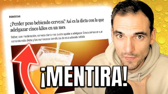 perder peso bebiendo cerveza fake