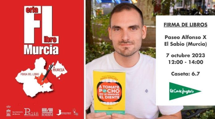 Firma de libros “A tomate pocho” en la Feria del Libro de Murcia
