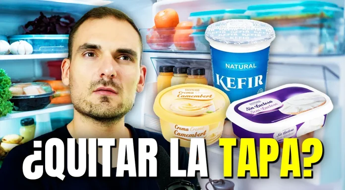 ¿Es recomendable quitar la tapa de aluminio de los lácteos al guardarlos en la nevera?
